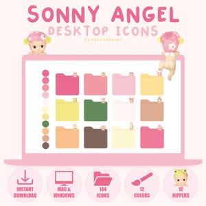 Sonny Angel Desktop Folder Icons | HIPPERS Cherry Blossom Series | 144 PNG & ICO for Windows and Mac