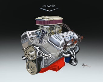 Chevrolet 409 Engine (digital Download Only) - Etsy Chevrolet 409 Engine (digital Download Only) - Etsy