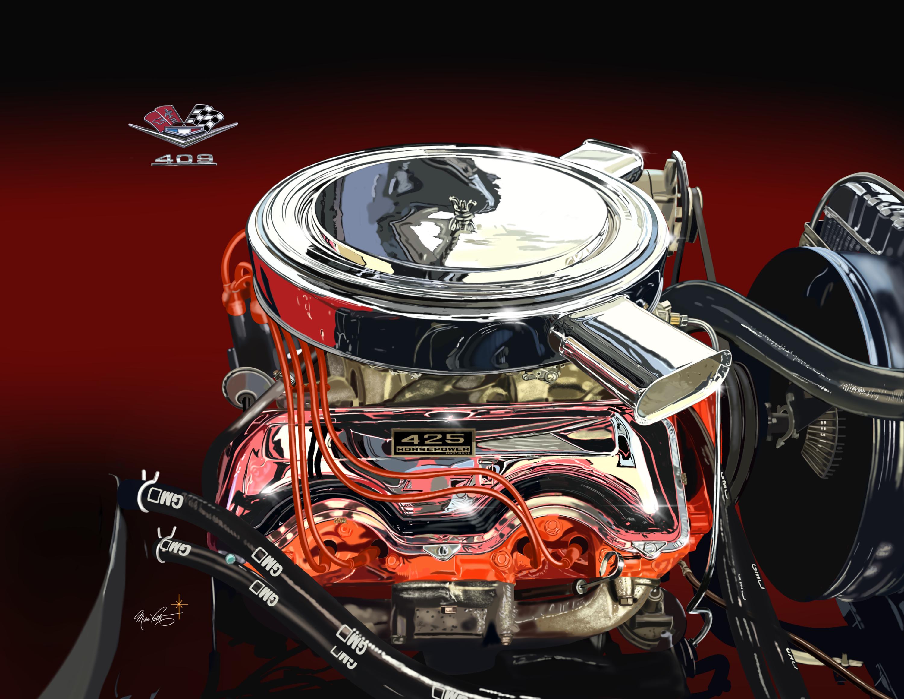 Chevy 409 Engine (digital Download Only) - Etsy