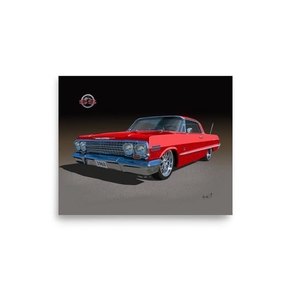 CHEVROLET　Impala63 coupe A3Poster 63 Impala (poster Print) - Etsy