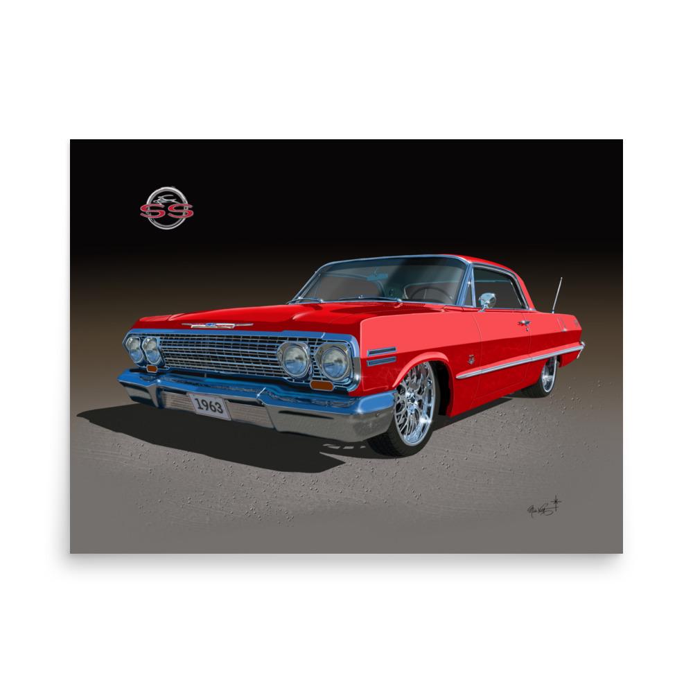 CHEVROLET　Impala63 coupe A3Poster 63 Impala (poster Print) - Etsy