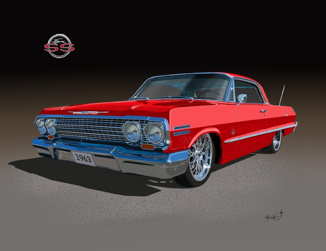 CHEVROLET　Impala63 coupe A3Poster il_1080xN.7186277679_el5w.jpg