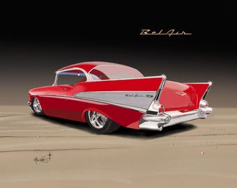 1957年式シボレー・ベルエア（デジタルダウンロードのみ） - Etsy 日本