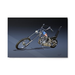 Captain America Chopper (metal print)