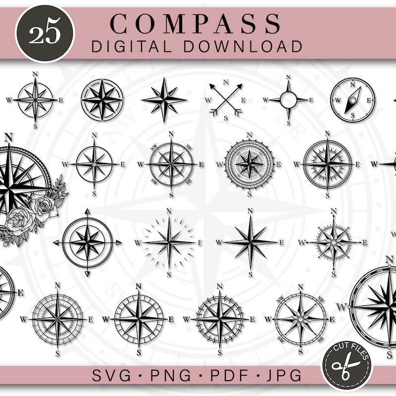 Compass Decal Designs - Etsy