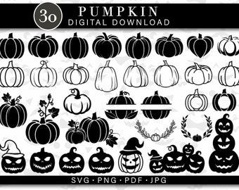 Pumpkin SVG Bundle Pumpkin Clipart Pumpkin Vector Pumpkin Cricut Pumpkin Cut File Halloween Pumpkin SVG Pumpkin Silhouette PNG Fancy Pumpkin