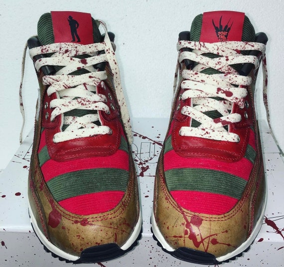 Air Max 90 'freddy Krueger' Inspired Sneaker - Etsy Canada