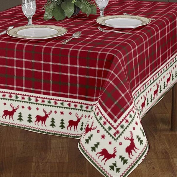 Nappe de Noël, housse de table à manger 4 places, 6 places, nappe en coton 8 places par Manali fabs