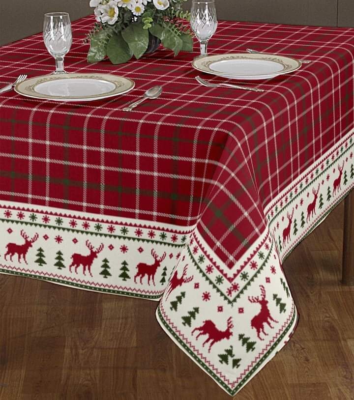 Christmas Tablecloth Dining Table Cover 4 Seater 6 Seater Etsy UK
