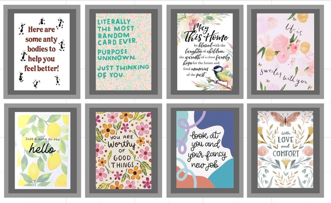 Assorted “GREETINGS ” Note Cards - Etsy