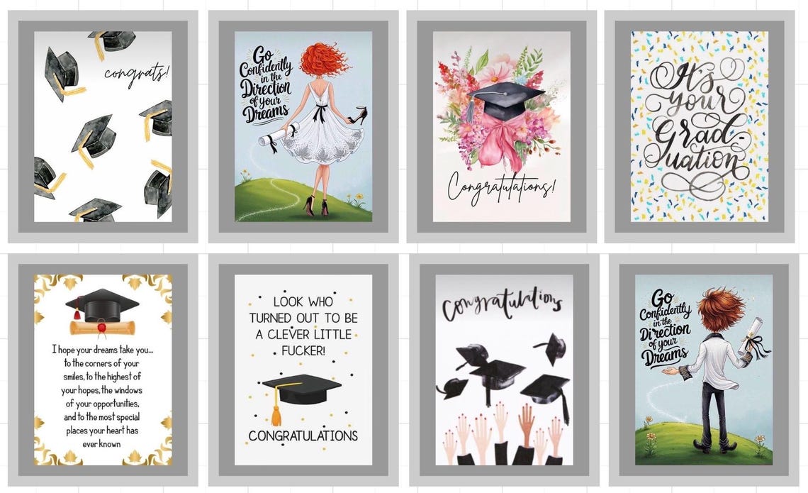 Senior Grad Notes Assorted GRADUATION Note Cards - Etsy