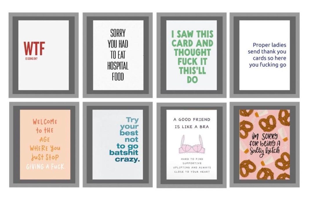 Assorted FUNNY Note Cards - Etsy