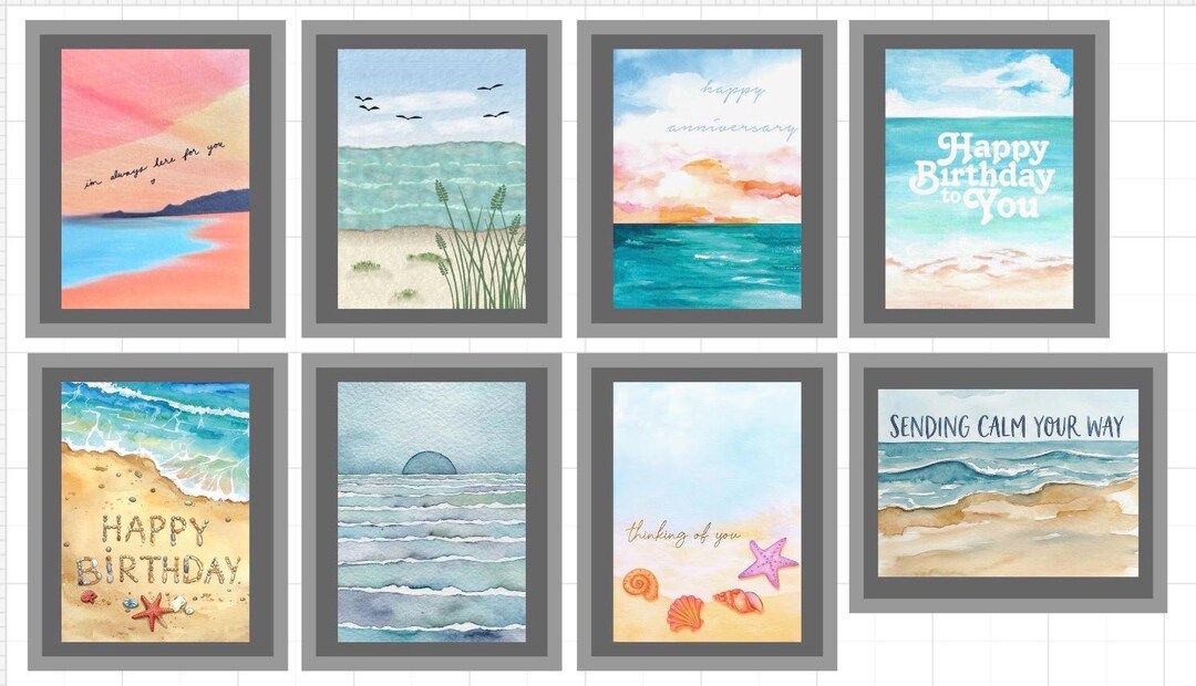 Assorted “BEACH VIBES” Note Cards - Etsy