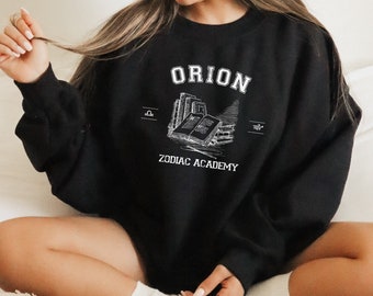 Lance Orion Licensed Zodiac Academy Varsity Distressed Sweatshirt | BookTok Shirt | Subtle Bookish Merch