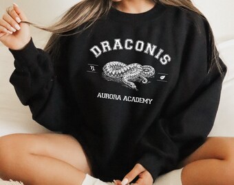 Ryder Draconis Licensed Aurora Academy Ruthless Boys Varsity Distressed Sweatshirt | Dark Fae, Zodiac Academy BookTok Series