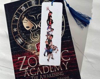 Zodiac Academy Gang Cartoon Bookmark | Licensed Merch Bookmark | Character Bookmark | Gift For Book Lovers | Zodiac Academy