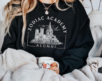 Zodiac Academy Alumni Licensed Distressed Sweatshirt | BookTok Shirt | Subtle Bookish Merch