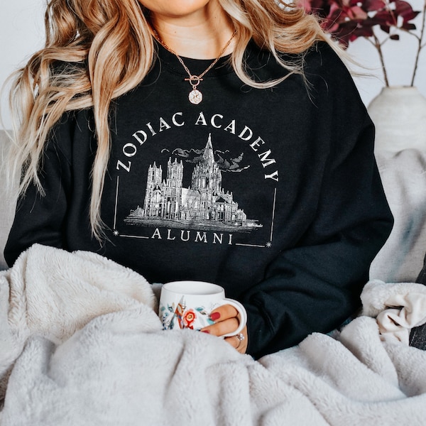 Felpa invecchiata con licenza Zodiac Academy Alumni / Camicia BookTok / Sottile merchandising libresco