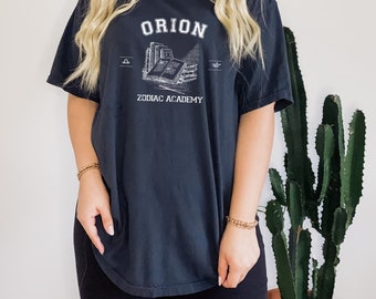 Lance Orion Licensed Zodiac Academy Varsity Distressed Shirt | BookTok Shirt | Subtle Bookish Merch
