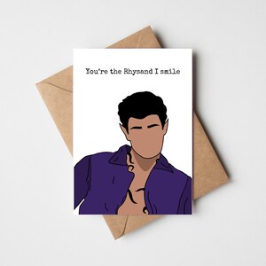You're The Rhysand I smile ACOTAR Card, Just Because Card, Bibliophile Card, Book Love Card
