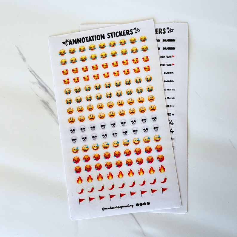 Book Annotation Sticker Sheets | Annotating Books | Annotate | Spicy ...