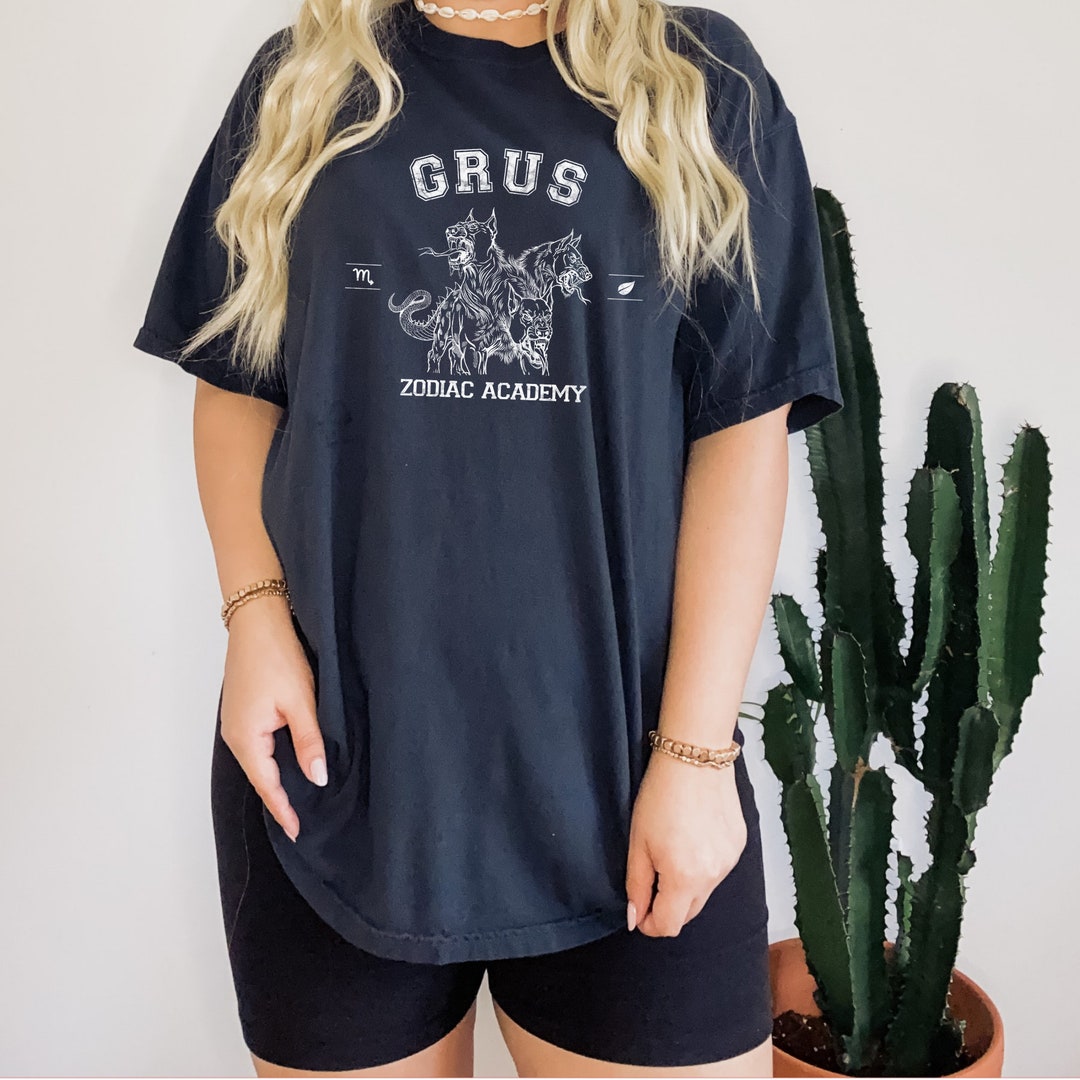 Geraldine Grus Licensed Zodiac Academy Varsity Distressed Shirt Booktok