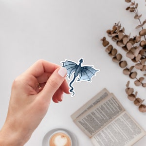 Watercolor Dragon Sticker | Subtle Bookish Merch | Fantasy Book Lover