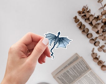 Watercolor Dragon Sticker | Subtle Bookish Merch | Fantasy Book Lover