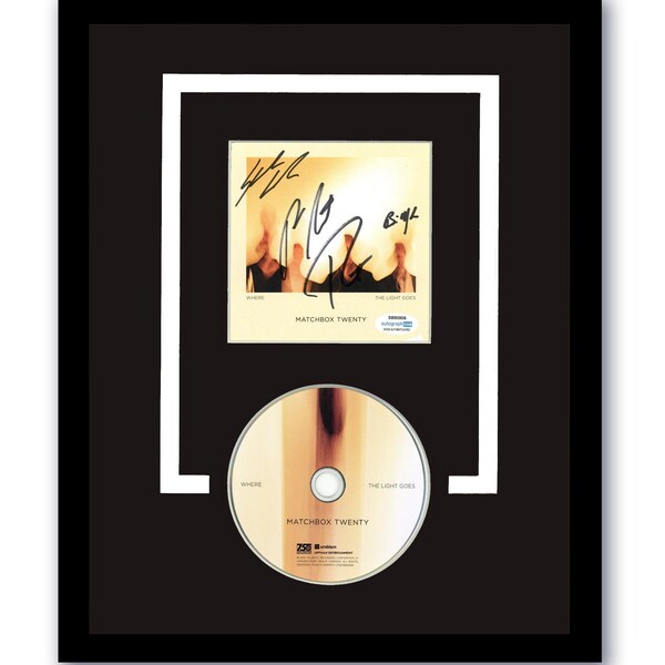 Matchbox Twenty Signed Where The Light Goes CD 11x14 Framed Autographed ACOA