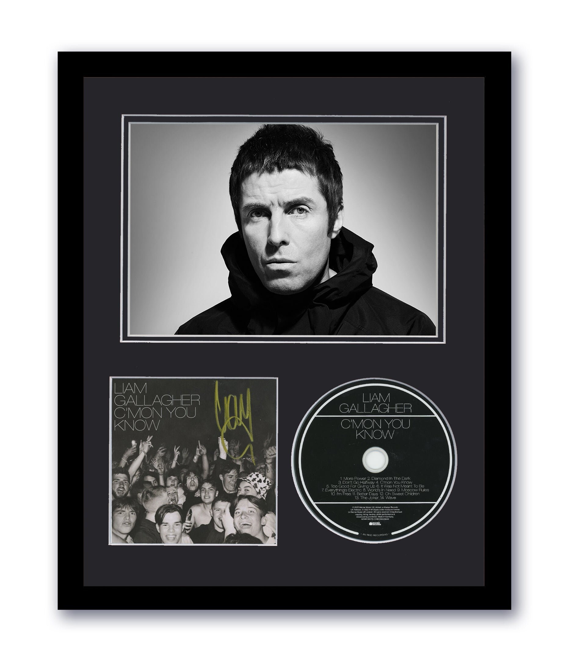 Oasis Liam Gallagher Autograph Signed 11x14 Framed CD Photo Etsy