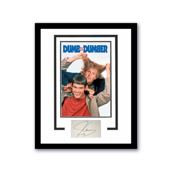 Dumb & Dumber Jim Carrey Autographed Signed 11x14 Framed Poster Photo  ACOA