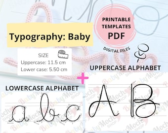 Modèles de lettres imprimables pour fil tricoté, alphabet de mots de fil majuscules et minuscules, modèles de nom de fil, motifs, lettres, cordon tissé.