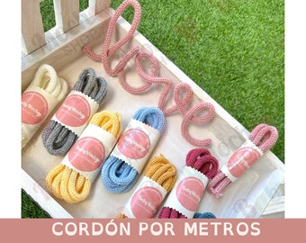 Cordón de Tricotin tejido a mano en 15 colores - Icord - Cordon Tejido por metros, Cuerda tubular para DIY