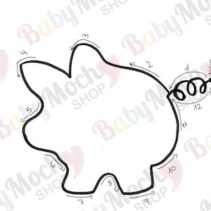 20 mönsterformer, Stickformer, Trådformer, Stickad snöre, PDF, Word-mallar, Stickat snöremönster, Snöre, Stickning bild 4
