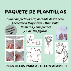 Wire Art Course, Step-by-Step Instructions. 100+ Templates, Letters, Drawings / Instant Digital PDF Download