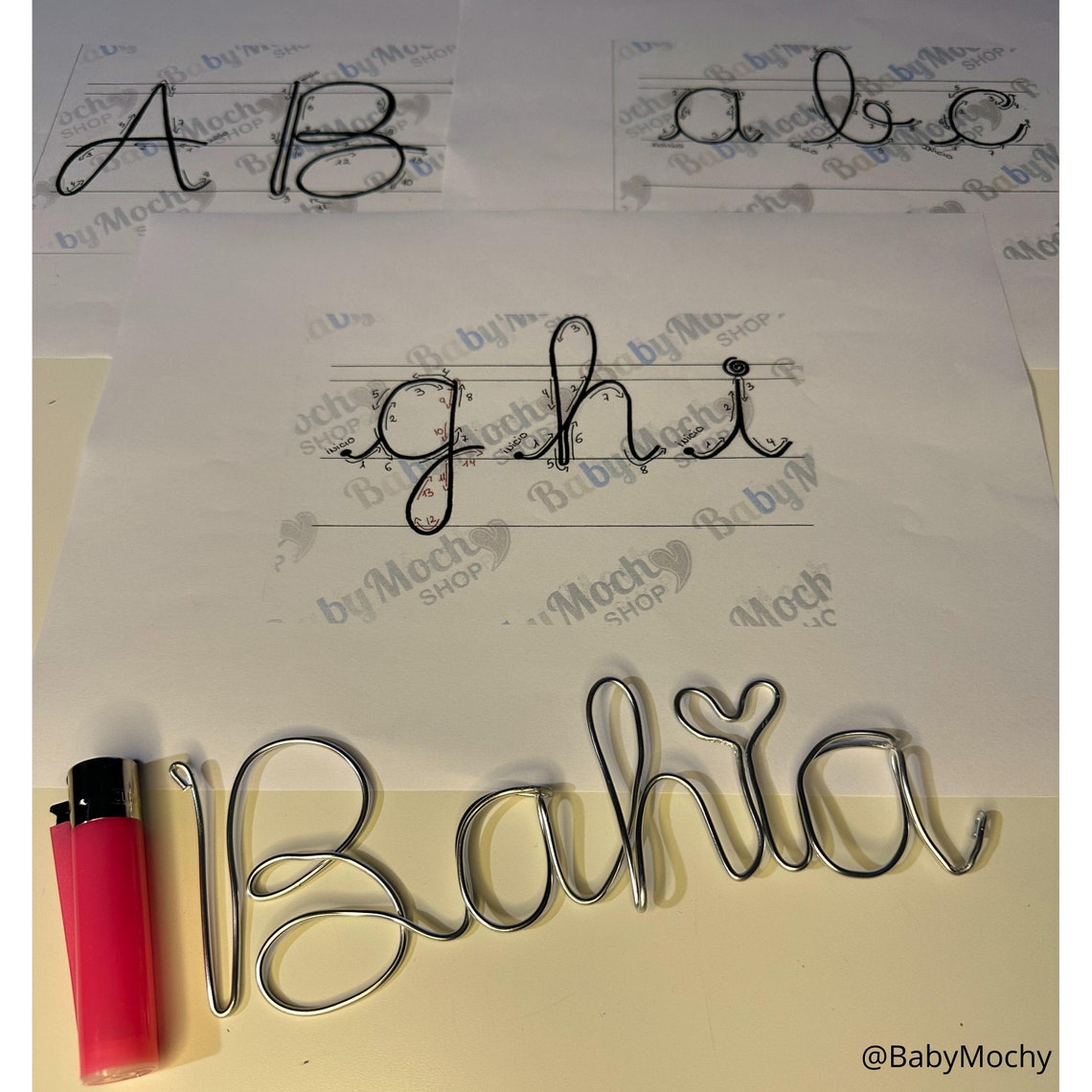 3 Sizes Wire Name Patterns, Printable Templates for Woven Wire ...