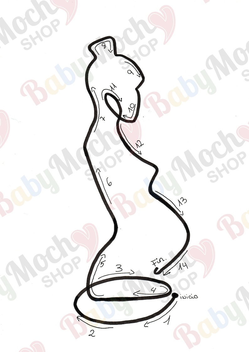20 mönsterformer, Stickformer, Trådformer, Stickad snöre, PDF, Word-mallar, Stickat snöremönster, Snöre, Stickning bild 6