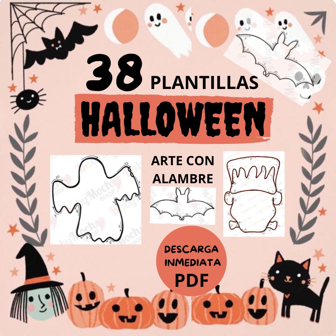 Halloween Wire Stencils, I-Cord, Knitting, 38 Halloween Stencils, Wire Art, Halloween Figures, Boo-Ghost, Woven Cord