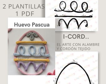 Tricotin Easter Egg Template – Digital PDF with 2 I-Cord Designs for DIY Spring Decor and Handmade Crafts