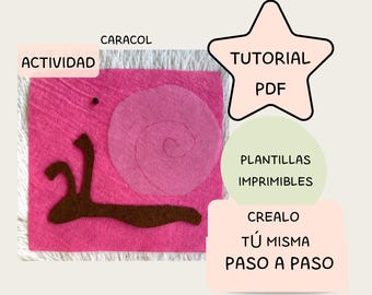 Tutorial Libro Sensorial, Patrón de libro tranquilo, Página de libro Caracol DIY, PDF, Quiet Book, Actividades sensoriales, Montessori