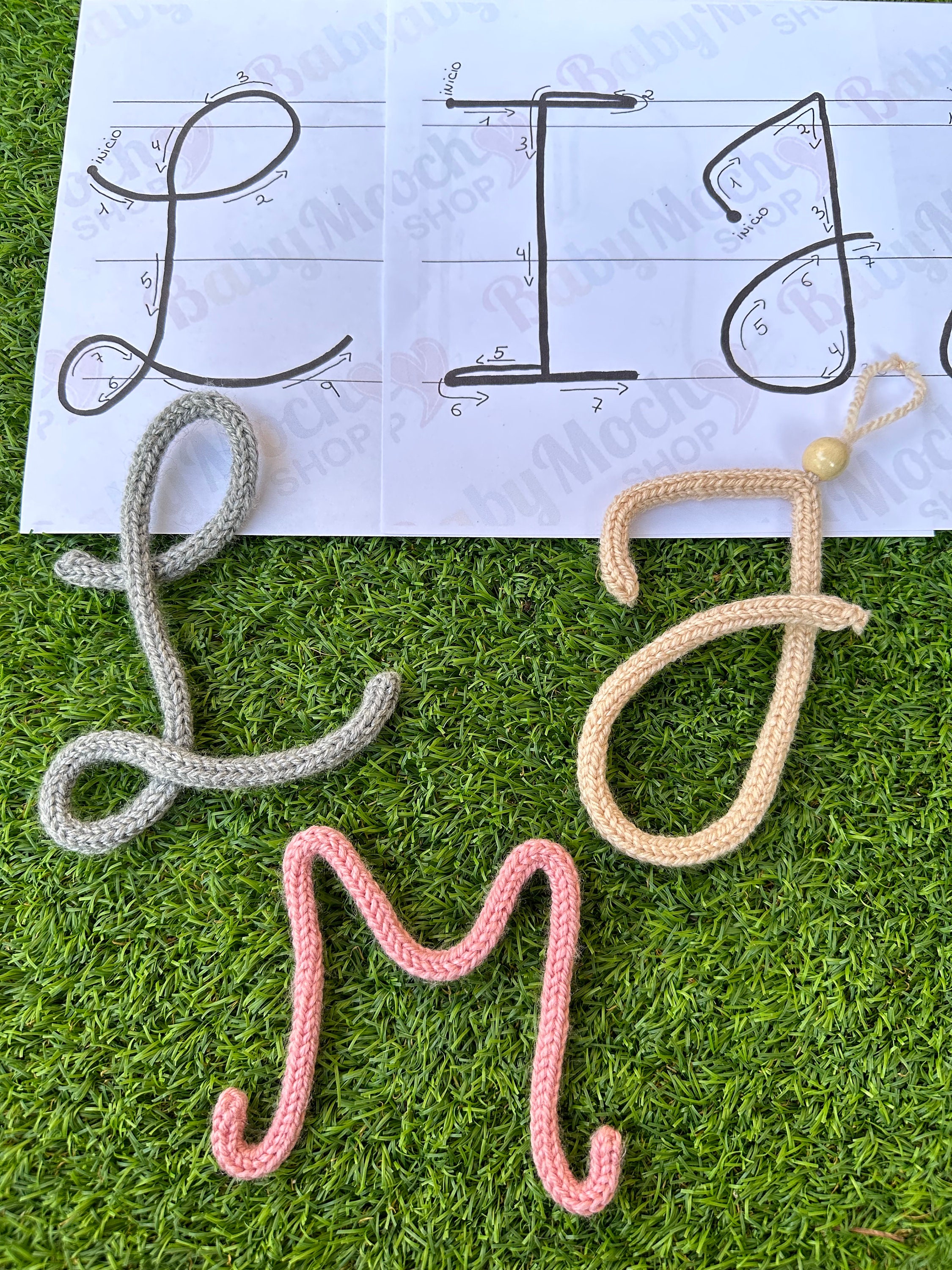Printable Letter Templates For Knitted Wire Tricotin Etsy M xico