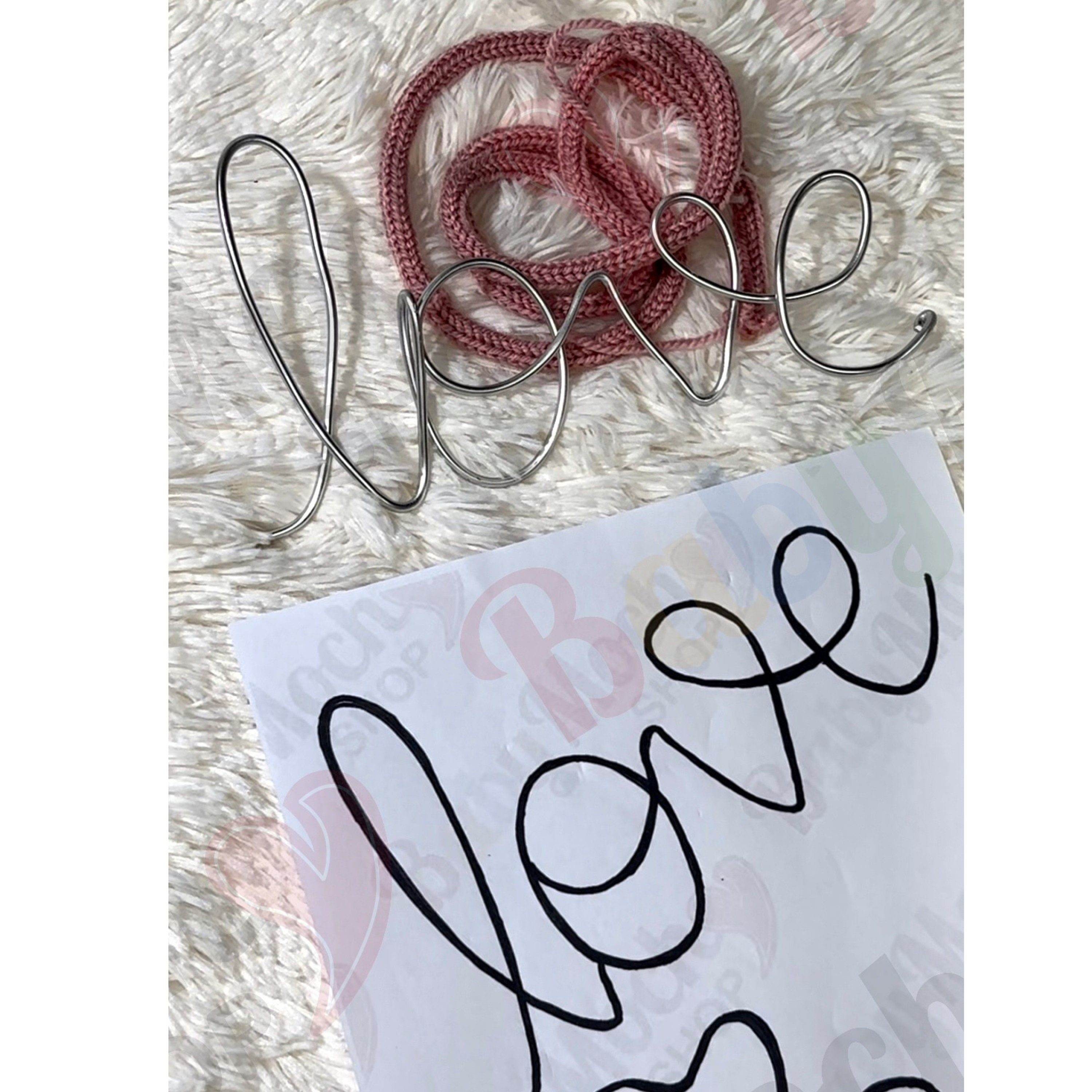 3 Sizes Wire Name Patterns, Printable Templates for Woven Wire ...