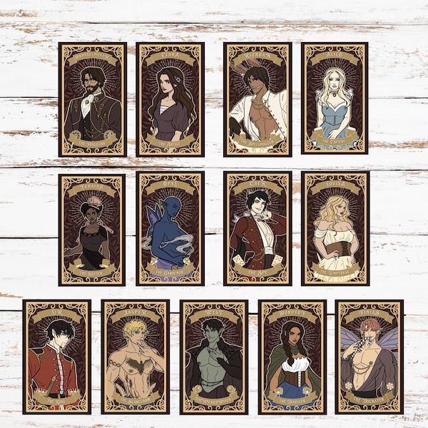 Wicked Darlings Tarot-inspired Character Card set
