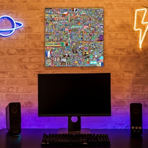 Pixel war board, pixel war, pixel war print, poster, pixel war merchandise, streamer decoration, #pixelwar, #RedditPlace