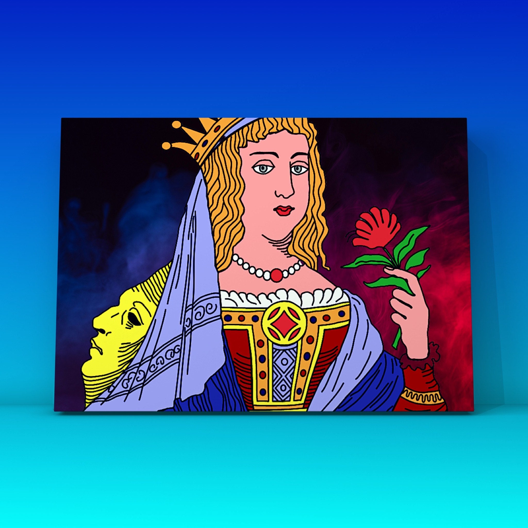 Tableau Reine, Toile Royale, Impression sur Art, Art Décoratif, Photo Toile, Design d'intérieur, Dam