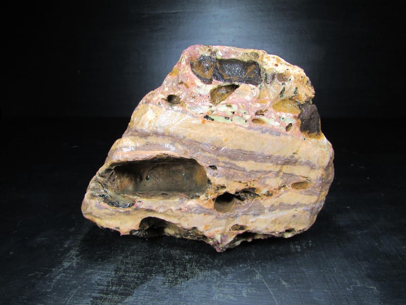 Brown Banded Rocks Banded Michigan Stone | Great Lakes Rock Specimen - Etsy