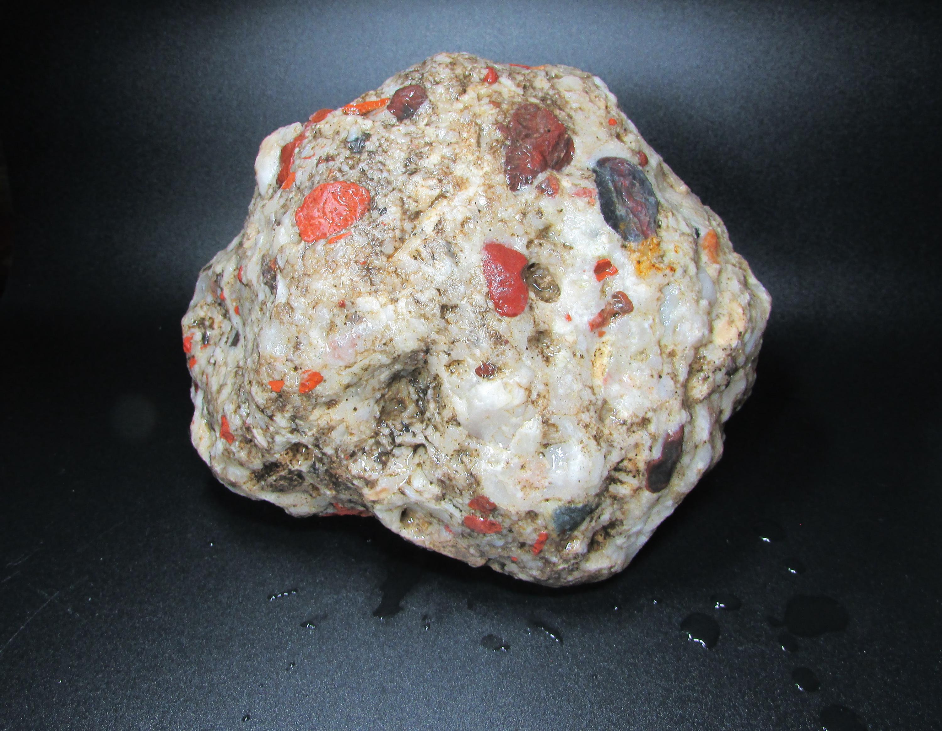 stone’s 　天然石 Pudding Stone Conglomerate | 6 Lbs | Quartz + Red Jasper Rough