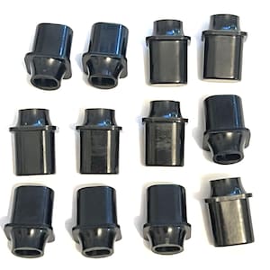12 Black Top Hat Pickup Switch Tips  Telecaster Style Selector Knobs USA Fit 4C