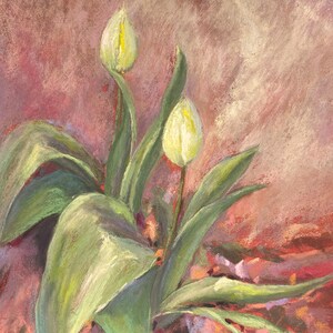 Gelbe Tulpen Original Pastellbild