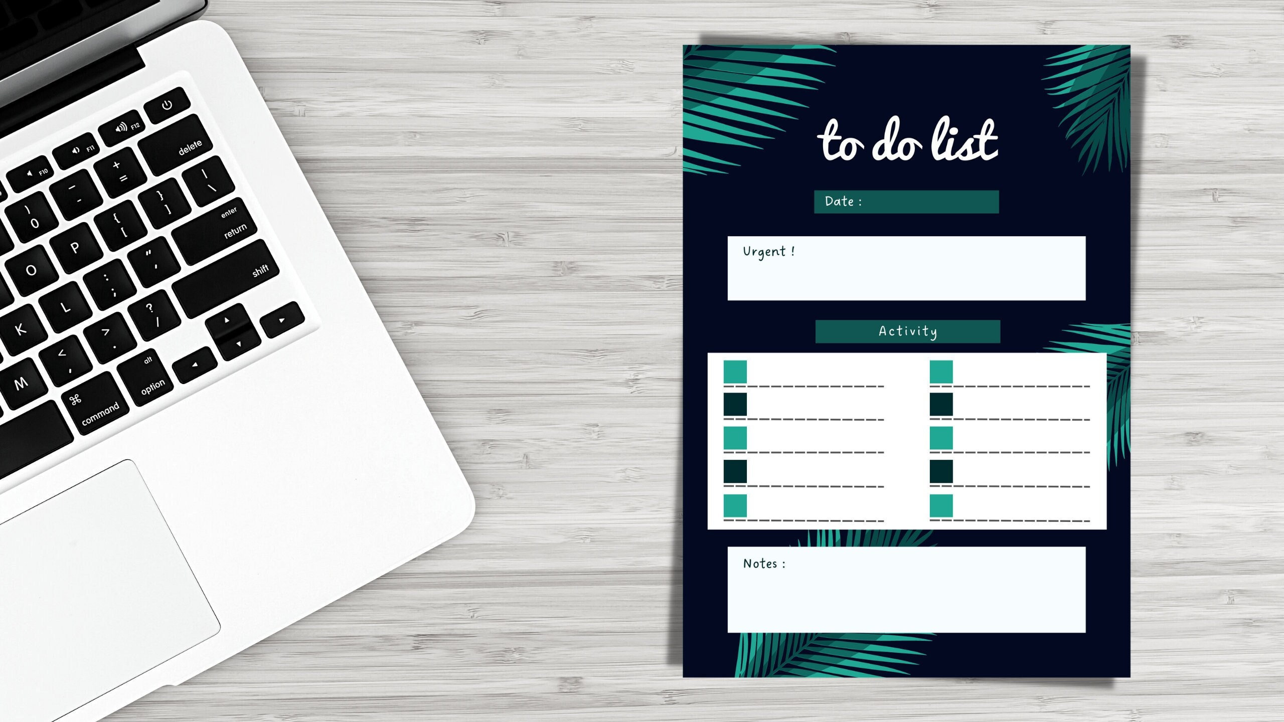 A4 Tropical Printable to Do List| Notes and Task| Check List ...